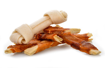 Artificial a bone for a dog with vitamins