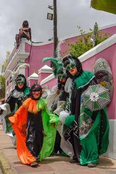 Colorful Carnival Masks Of Olinda, Brazil