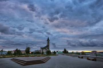the sky over the city