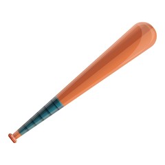 Baseball bat icon. Cartoon of baseball bat vector icon for web design isolated on white background