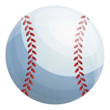 Baseball ball icon. Cartoon of baseball ball vector icon for web design isolated on white background