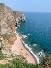 Obraz premium Russia, Vladivostok. Island of Shkot and Japanese sea in the spring