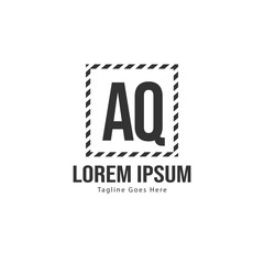 AQ Letter Logo Design. Creative Modern AQ Letters Icon Illustration