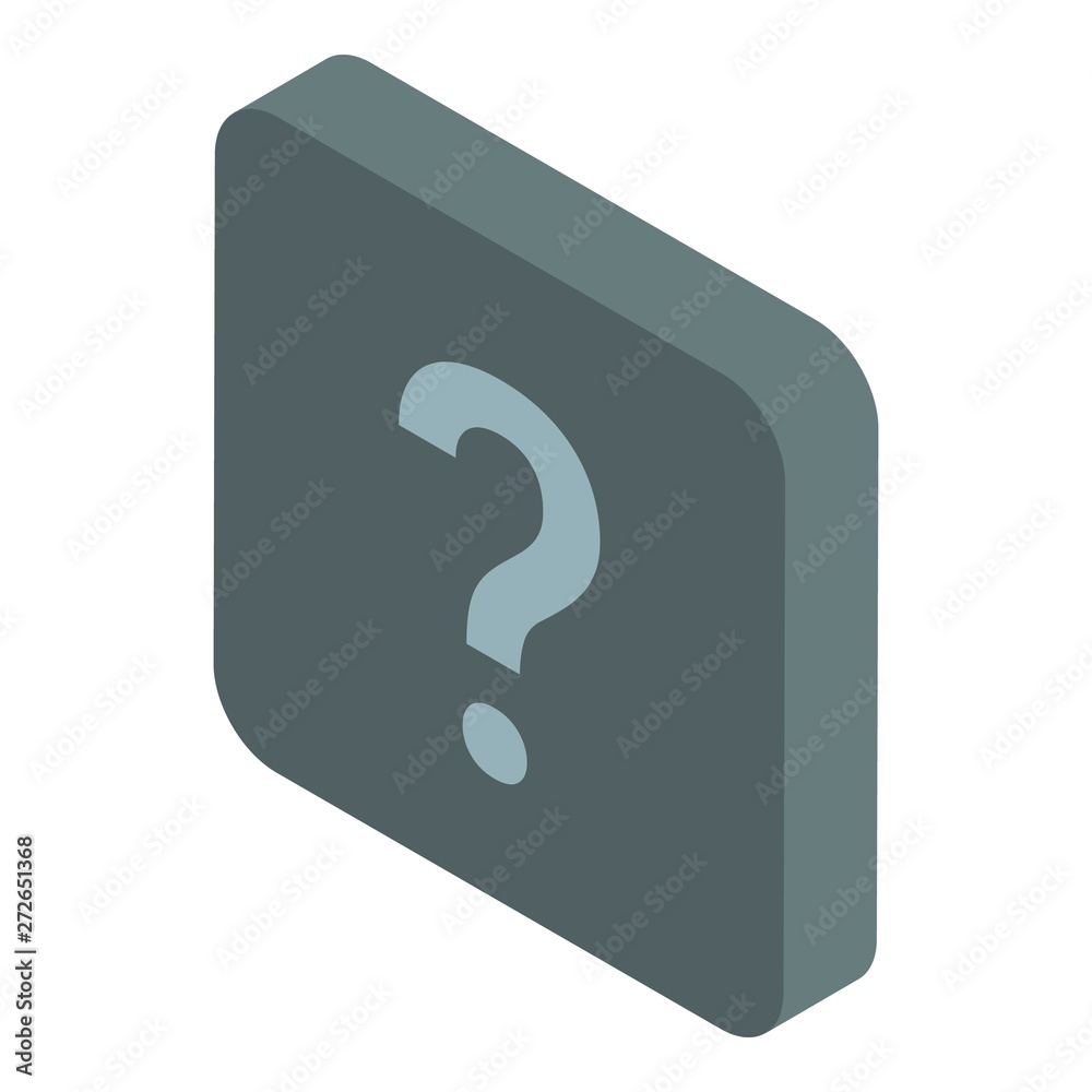 Poster chat question sign icon. isometric of chat question sign vector icon for web design isolated on whit