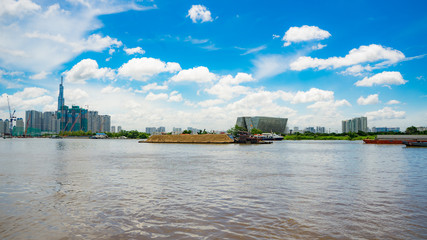 Fototapeta na wymiar big city with big houses Ho Chi Minh City