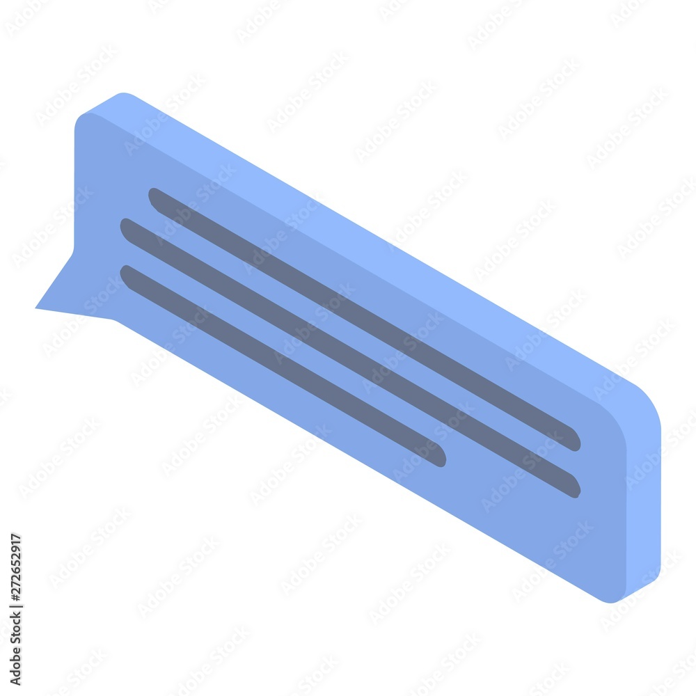Poster messaging chat icon. isometric of messaging chat vector icon for web design isolated on white backgr