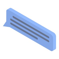 Messaging chat icon. Isometric of messaging chat vector icon for web design isolated on white background