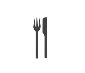 fork and knife icon vector 