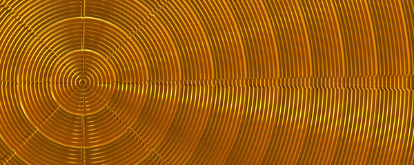 Abstract digital wallpaper, golden disk texture