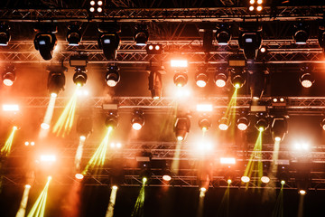 Picture of bright concert lighting on stage