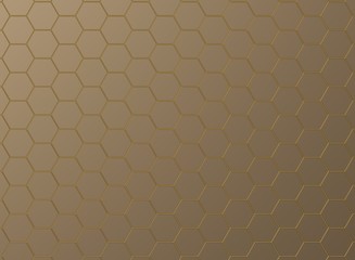 Fototapeta premium Hexagonal tiles with neon light between the joints.