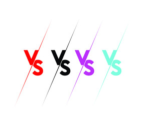 Versus logo. VS letters for sports, fight, competition, battle, match, game. Vector icon