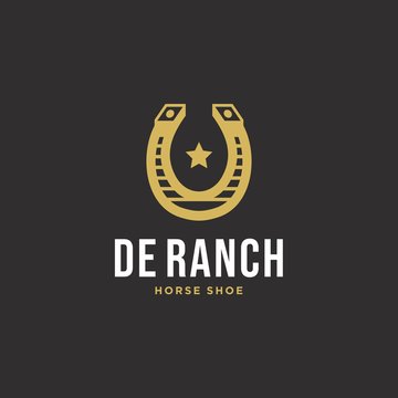 Shoe Horse Cowboy Ranch Vintage logo design