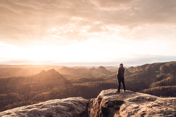 At the top of the national park Saxon Switzerland