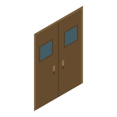 Surgical room doors icon. Isometric of surgical room doors vector icon for web design isolated on white background
