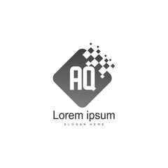 Obraz premium AQ Letter Logo Design. Creative Modern AQ Letters Icon Illustration