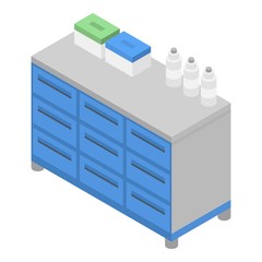 Surgery room furniture icon. Isometric of surgery room furniture vector icon for web design isolated on white background