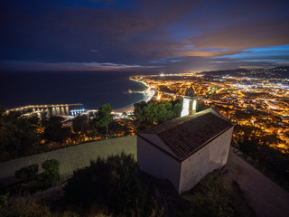 Blanes girona costa brava noche vistas aereas 