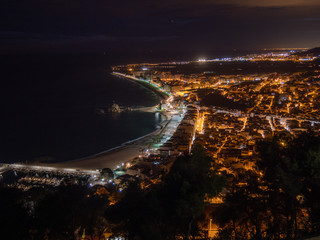 Blanes girona costa brava noche vistas aereas 