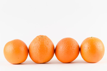 Orange Slices on White Background. Citrus fruit . Healthy freshness food. Summer fruits with vitamin