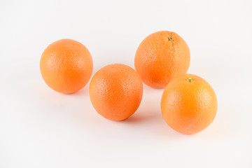 Orange Slices on White Background. Citrus fruit . Healthy freshness food. Summer fruits with vitamin