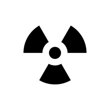 The radiation icon. Radiation symbol. Warning fan symbol vector icon
