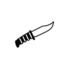 Knife sign icon. Edged weapons symbol. Stab or cut. Hunting equipment. Military knife icon