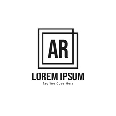AR Letter Logo Design. Creative Modern AR Letters Icon Illustration