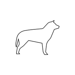 Pet dog icon, vector sign, pictogram isolated on white. Symbol, logo illustration. Thin line, outline, linear icon