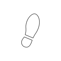 Human shoe footprint icon. Vector footwears. Thin line, outline, linear icon