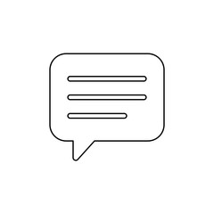 Chat and Speech Bubble Iicons Set on White Background. Vector. Thin line, outline, linear icon