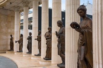 Nine Muses Monument in Skopje, Macedonia - obrazy, fototapety, plakaty