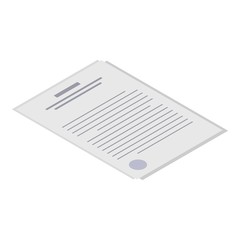 Manager papers icon. Isometric of manager papers vector icon for web design isolated on white background