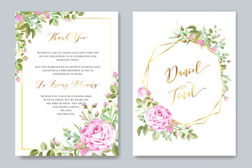 Wedding ornament with beautiful invitation card template