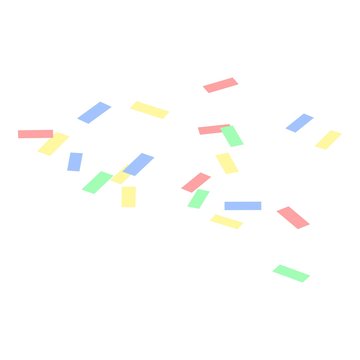 Colorful confetti icon. Isometric of colorful confetti vector icon for web design isolated on white background