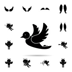 dove icon. Universal set of angel and demon for website design and development, app development