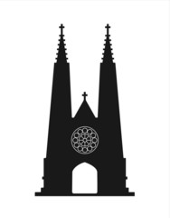 Gothic Church Icon Vector Illustration