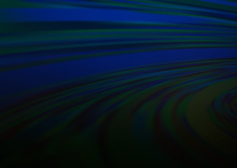 Dark BLUE vector blurred bright template.