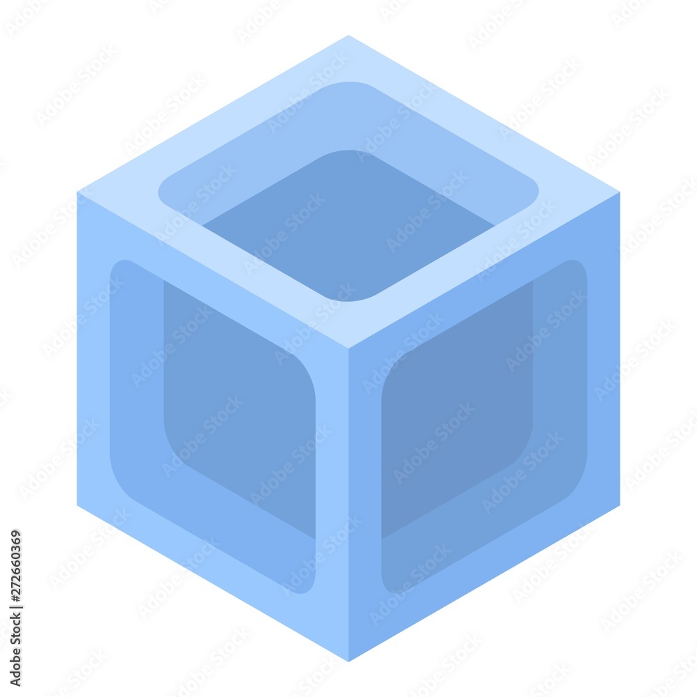Poster cube lamp icon. isometric of cube lamp vector icon for web design isolated on white background