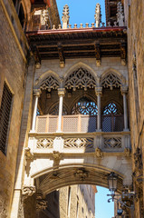 Barcelona, barrio gótico, puente del obispo