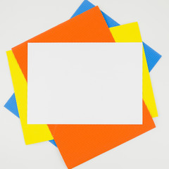 Creative flat lay paper mockup