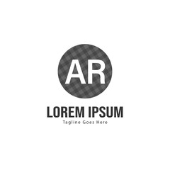 AR Letter Logo Design. Creative Modern AR Letters Icon Illustration
