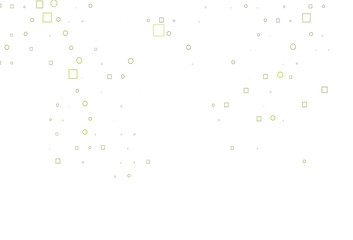 Light Green vector layout with circle spots, cubes.