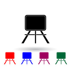 easel multi color icon. Elements of art and painting set. Simple icon for websites, web design, mobile app, info graphics