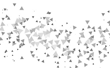 Light Silver, Gray vector layout with lines, triangles.