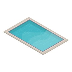 Home pool icon. Isometric of home pool vector icon for web design isolated on white background