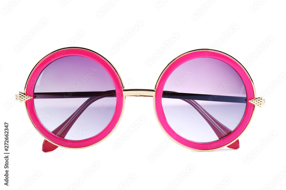 Sticker sunglasses isolated on white background