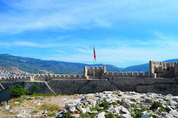 Ayasuluk Castle on Ayasuluk Hill in Selcuk, near Ephesus, Turkey