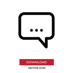 Chat vector icon in modern style for web site and mobile app
