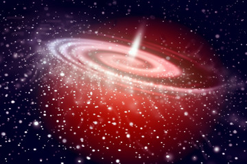 Spiral galaxy in outer spaces